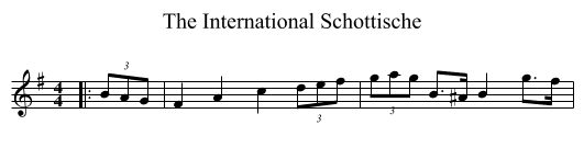The International Schottische - staff notation