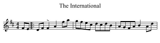 The International - staff notation