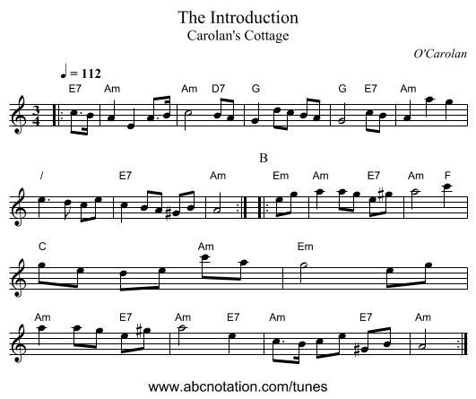 The Introduction - staff notation