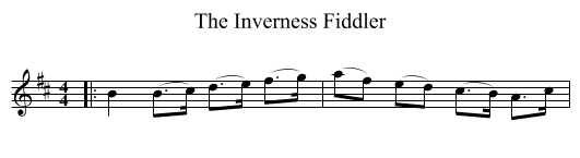 The Inverness Fiddler - staff notation