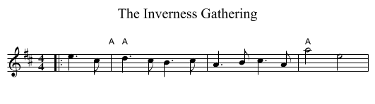 The Inverness Gathering - staff notation