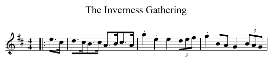The Inverness Gathering - staff notation