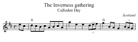 The Inverness gathering - staff notation