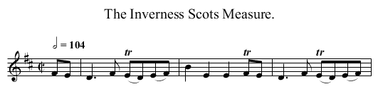 The Inverness Scots Measure. - staff notation