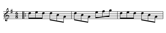The Irish American Jig - staff notation