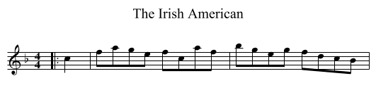 The Irish American - staff notation