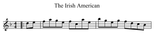 The Irish American - staff notation