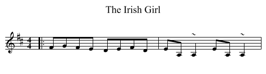 The Irish Girl - staff notation