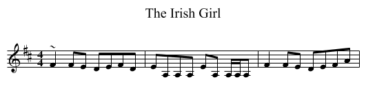 The Irish Girl - staff notation
