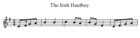 The Irish Hautboy. - staff notation