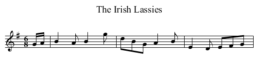 The Irish Lassies - staff notation