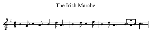 The Irish Marche - staff notation