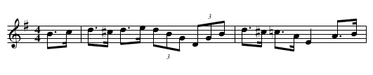 the Irish Molly Barn Dance - staff notation