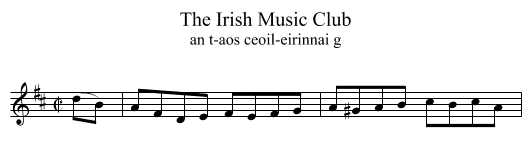 The Irish Music Club - staff notation