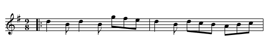 the Irish Recruit - staff notation