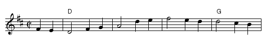 the Irish Rover - staff notation