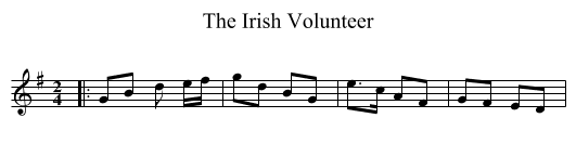 The Irish Volunteer - staff notation