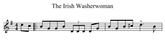 The Irish Washerwoman - staff notation