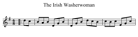 The Irish Washerwoman - staff notation