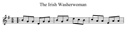 The Irish Washerwoman - staff notation