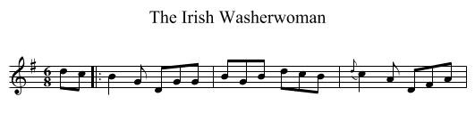 The Irish Washerwoman - staff notation