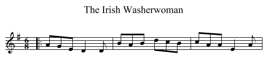 The Irish Washerwoman - staff notation
