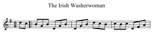 The Irish Washerwoman - staff notation