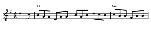 The Irish Washerwoman - staff notation