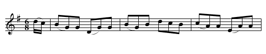 the IRISH WASHERWOMAN - staff notation