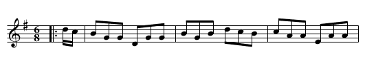 The Irish Washerwoman - staff notation