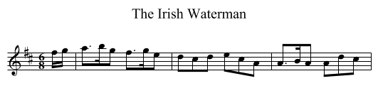 The Irish Waterman - staff notation