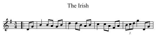 The Irish - staff notation