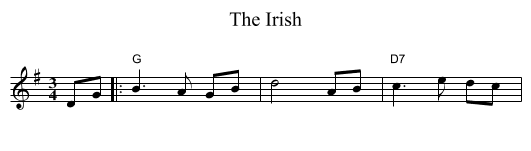 The Irish - staff notation