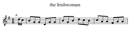 the Irishwoman - staff notation