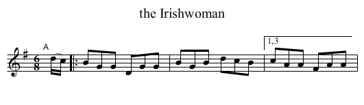 the Irishwoman - staff notation