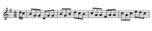 The Irishwoman - staff notation