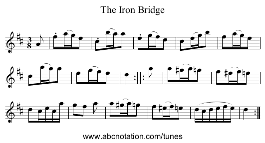 The Iron Bridge - staff notation