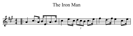 The Iron Man - staff notation