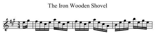 The Iron Wooden Shovel - staff notation