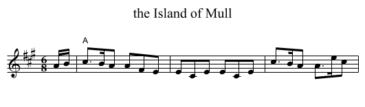 the Island of Mull - staff notation