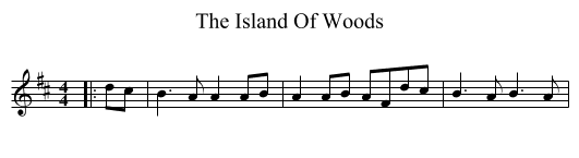 The Island Of Woods - staff notation