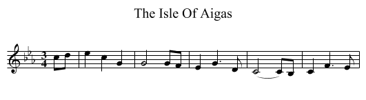 The Isle Of Aigas - staff notation