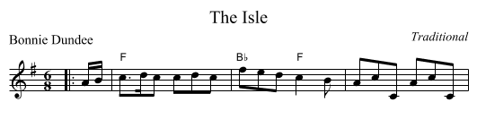 The Isle - staff notation