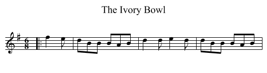 The Ivory Bowl - staff notation