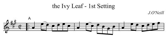 the Ivy Leaf - 1st Setting - staff notation