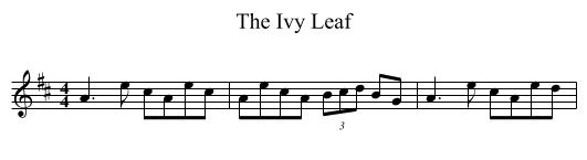 The Ivy Leaf - staff notation