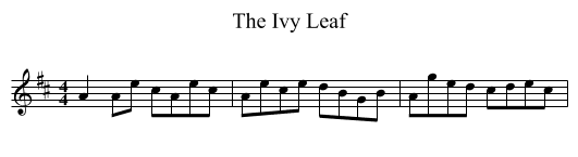 The Ivy Leaf - staff notation