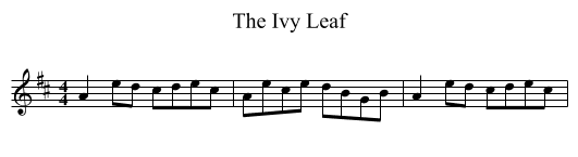 The Ivy Leaf - staff notation