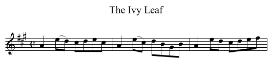 The Ivy Leaf - staff notation