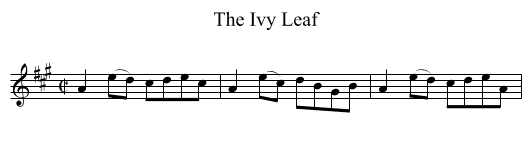 The Ivy Leaf - staff notation